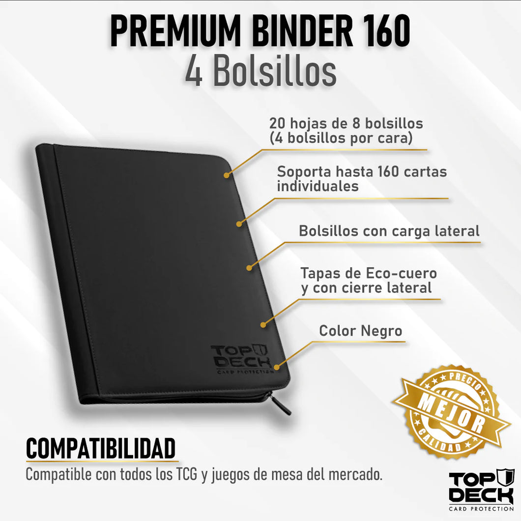 Carpeta Top Deck Premium Binder 160 Variedades