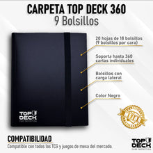 Cargar imagen en el visor de la galería, Carpeta Top Deck 9 bolsillos Variedades
