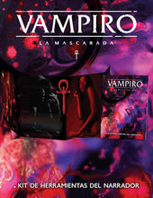 Cargar imagen en el visor de la galería, Vampiro: La Mascarada 5a edición. Pantalla del Narrador y Kit de Herramientas
